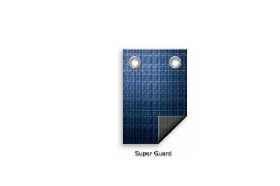 15' RD CLASSIC SOLID 3' OVERLAP ABG WINTER BLUE 18' COVER SIZE W/ GROMMETS / CABLE/ TURNBUCKLE 8 YEAR WARRANTY